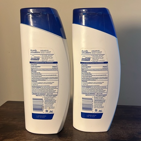 2X Head & Shoulders Purely Gentle 2 in 1 Shampoo 700ml 23.7 fl oz Exp 12/20 - Picture 2 of 3